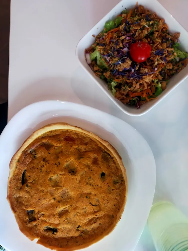 Carrot Quiche with Salad